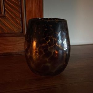 Stemless Wine Cup in Tortoise Shell Color